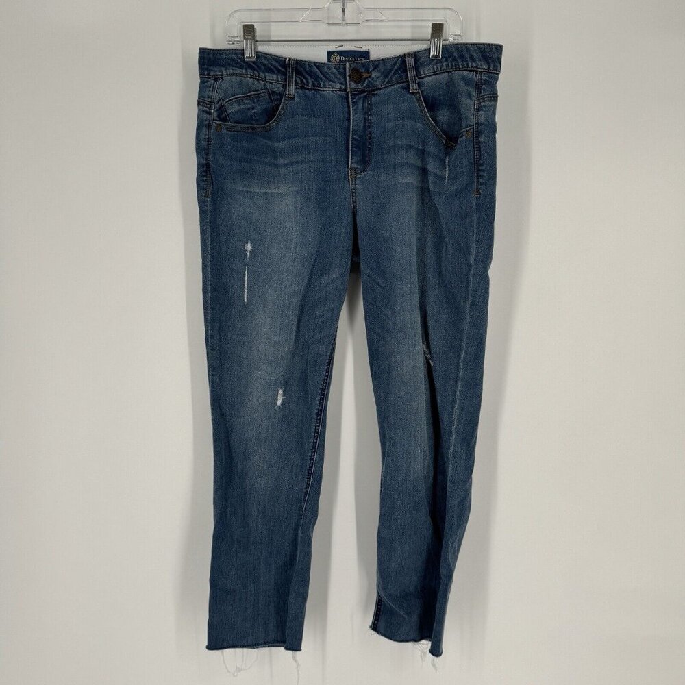 Democracy Jeans Women’s 12 blue ab solution high rise straight leg  denim casual
